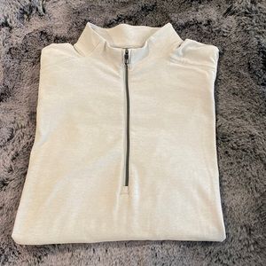 Lululemon 3/4 zip light grey pullover